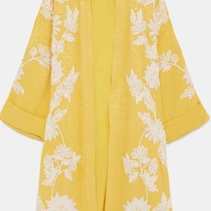 zara yellow kimono